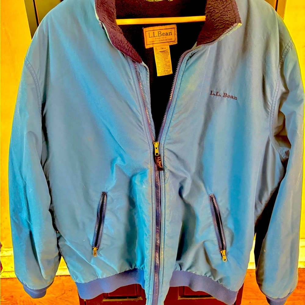 L.L. Bean Blue jacket with Relaxed Fit.